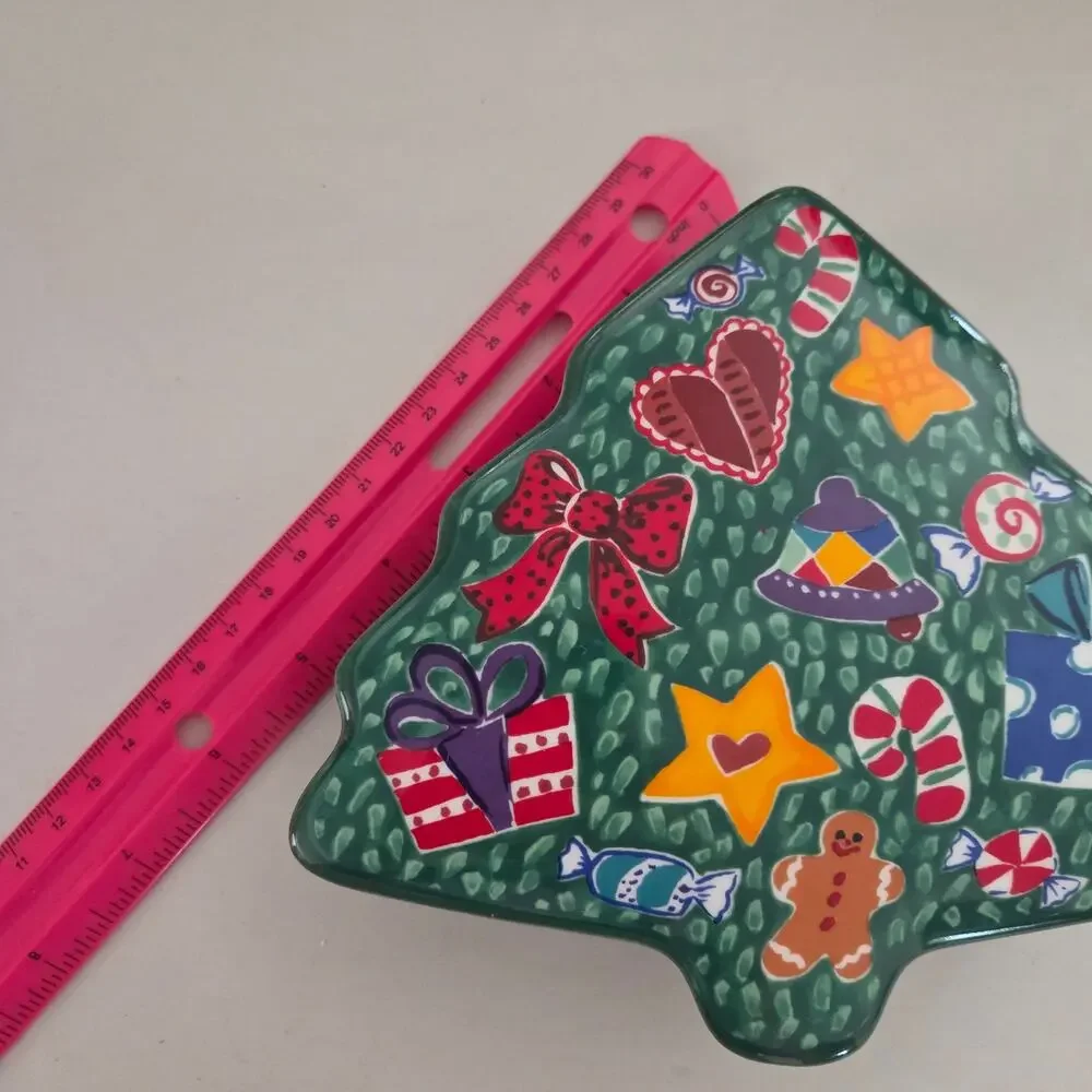 Mikasa Ultra Ceram Made in Japan Christmas Tree Ceramic Candy Dish Jenny Faw